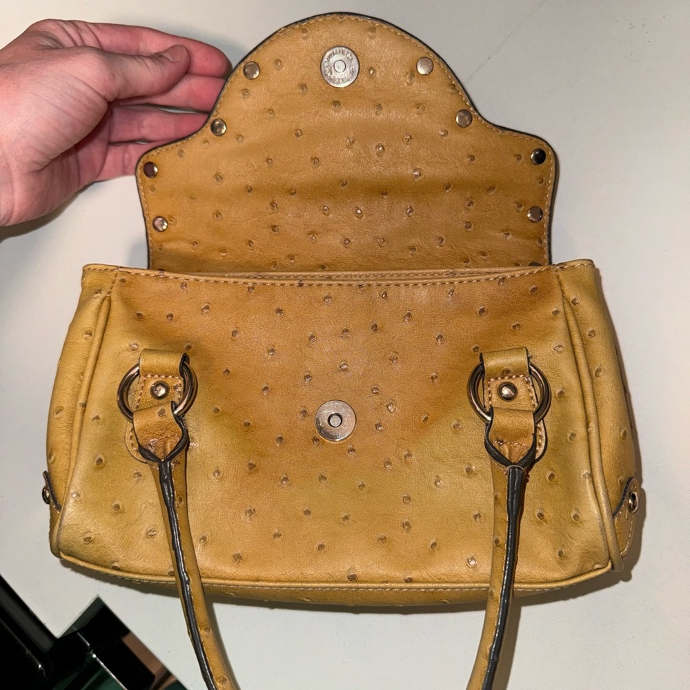 Vintage 2000’s Guess Ostrich Leather Mini Bag - Picture 5 of 10